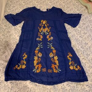 Free People embroidered babydoll dress
